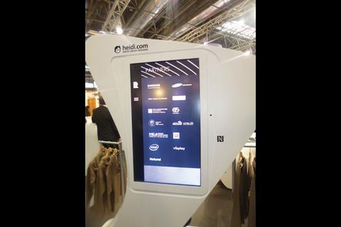 Heidi.com has collaborated with Samsung to create mid-shop digital fixtures